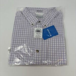 NWT Columbia Rapid Rivers II 2 Short Sleeve Shirt Purple Plaid Large